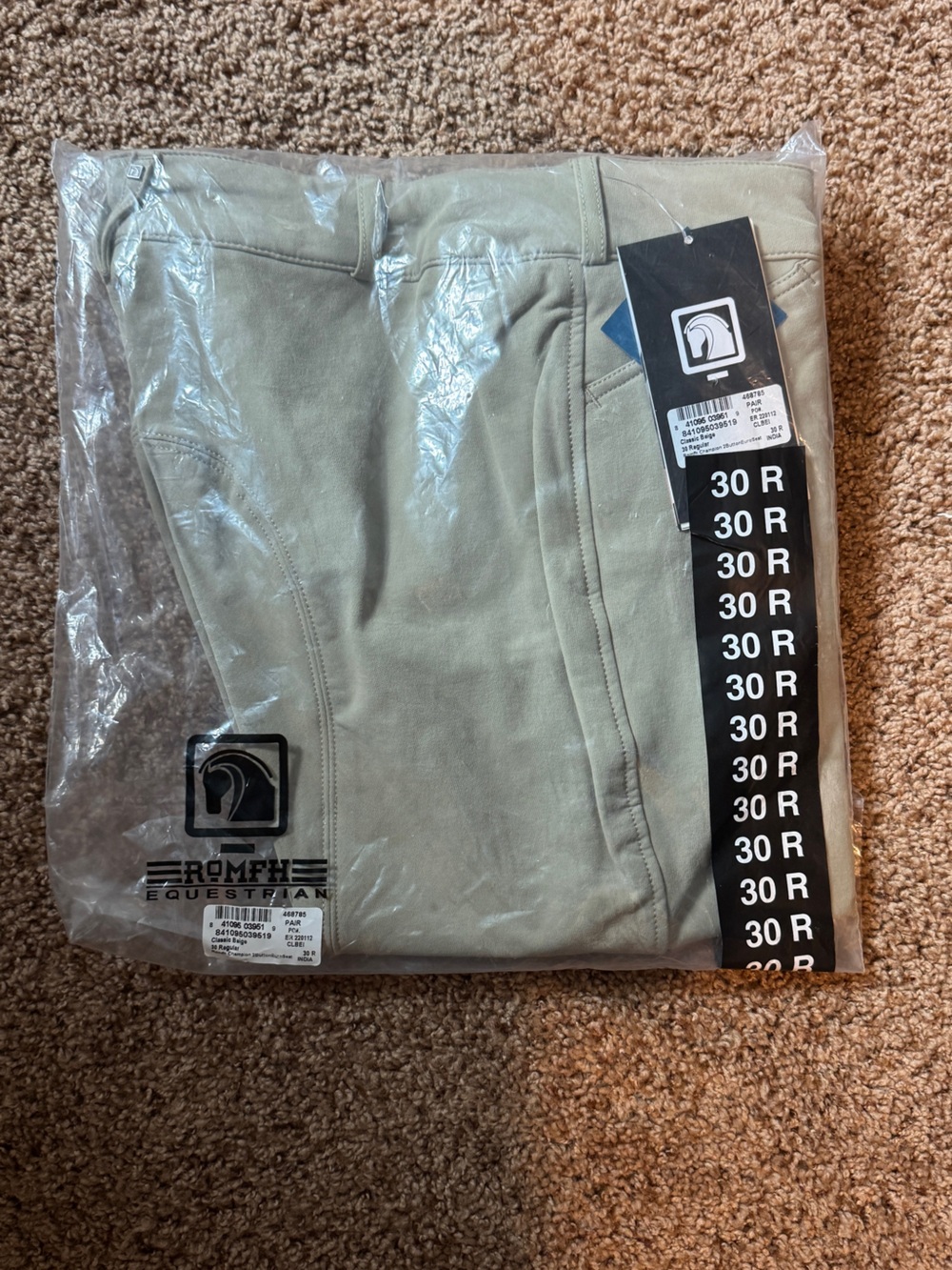 Romfh Women’s Tan Riding Breeches - Classic Fit
30R